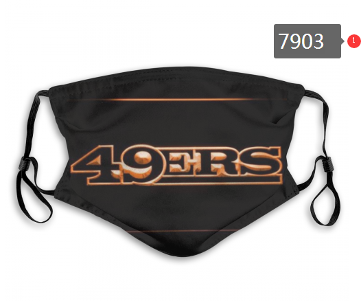 NFL 2020 San Francisco 49ers #12 Dust mask with filter->nfl dust mask->Sports Accessory